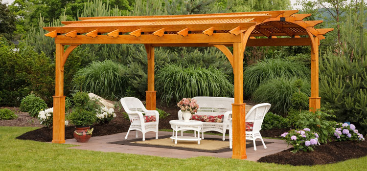 Cedar Wood Pergola Installation in Santa Fe Springs, CA